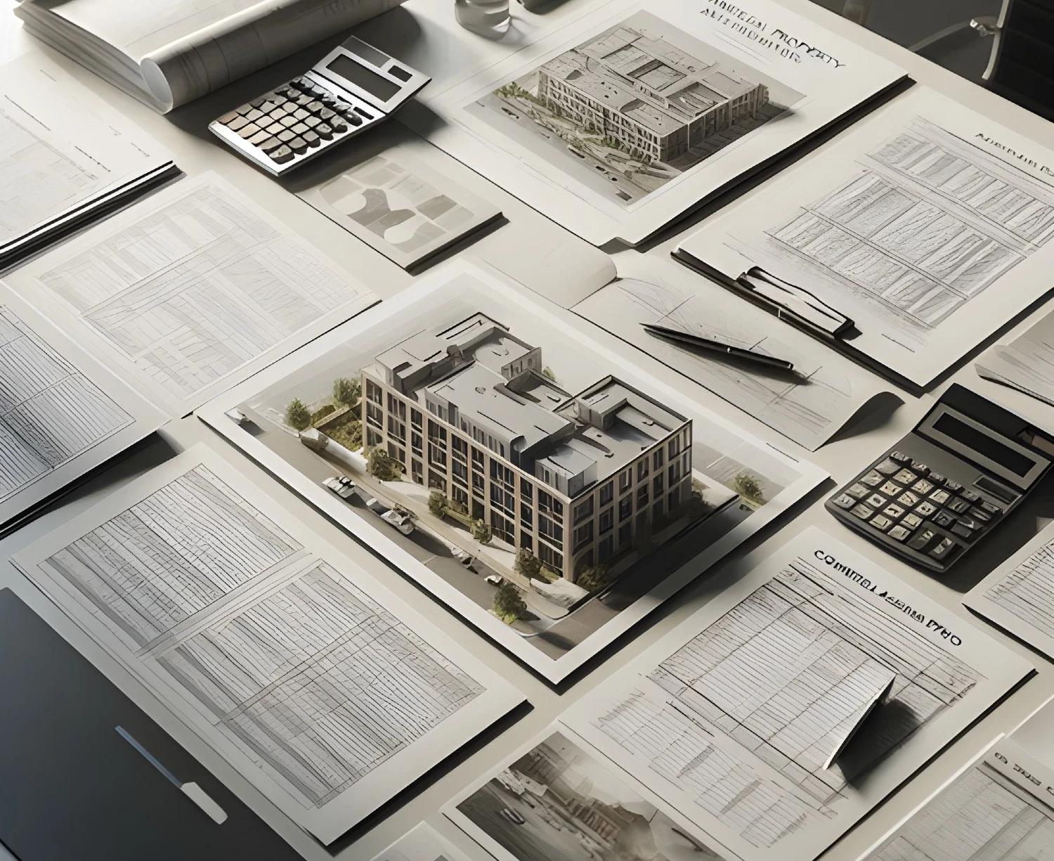 Commercial property tax valuation documents and building model