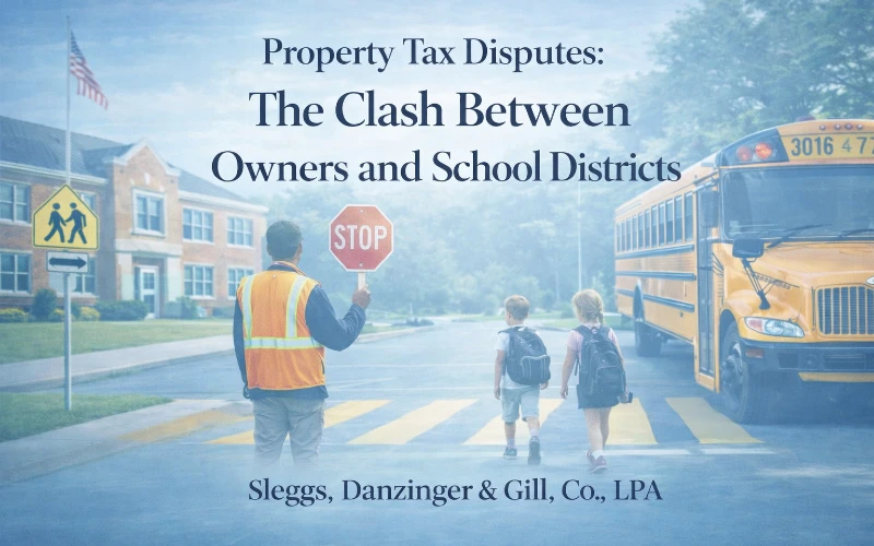 Property tax disputes between Ohio property owners and school districts over assessment challenges and valuation increases